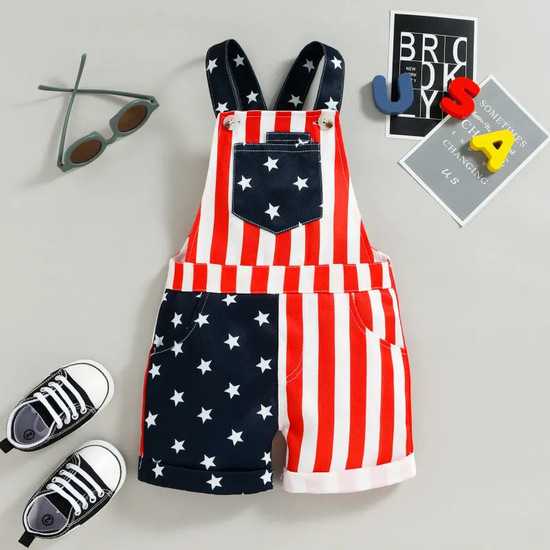 American Flag Overalls