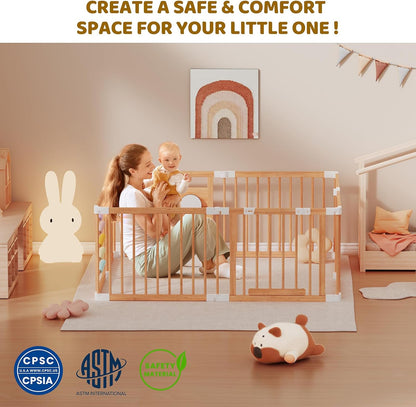 Pine Wood Baby Playpen
