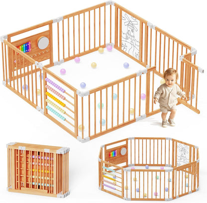 Pine Wood Baby Playpen