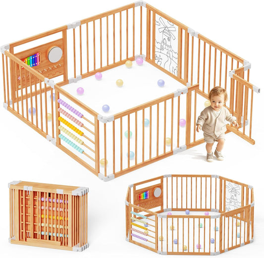 Pine Wood Baby Playpen
