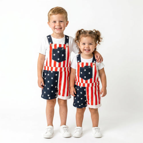 American Flag Overalls