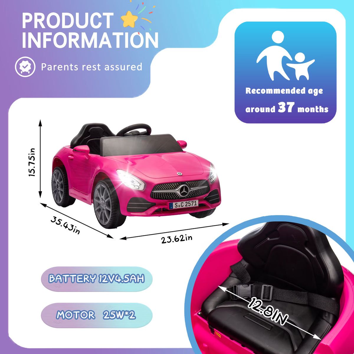 Kids Mercedes-Benz CLS Electric Car with Parent Control