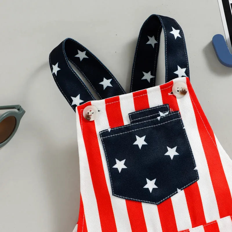 American Flag Overalls